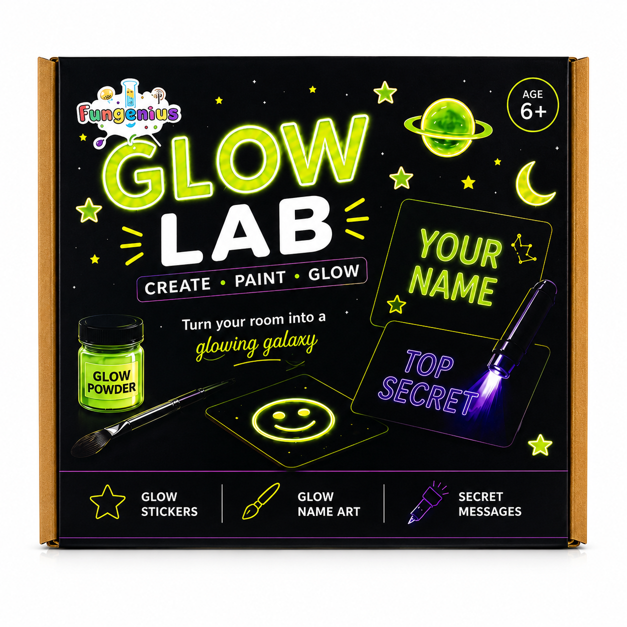 Fungenius Glow Lab Glow in the Dark Science & Art Kit for Kids