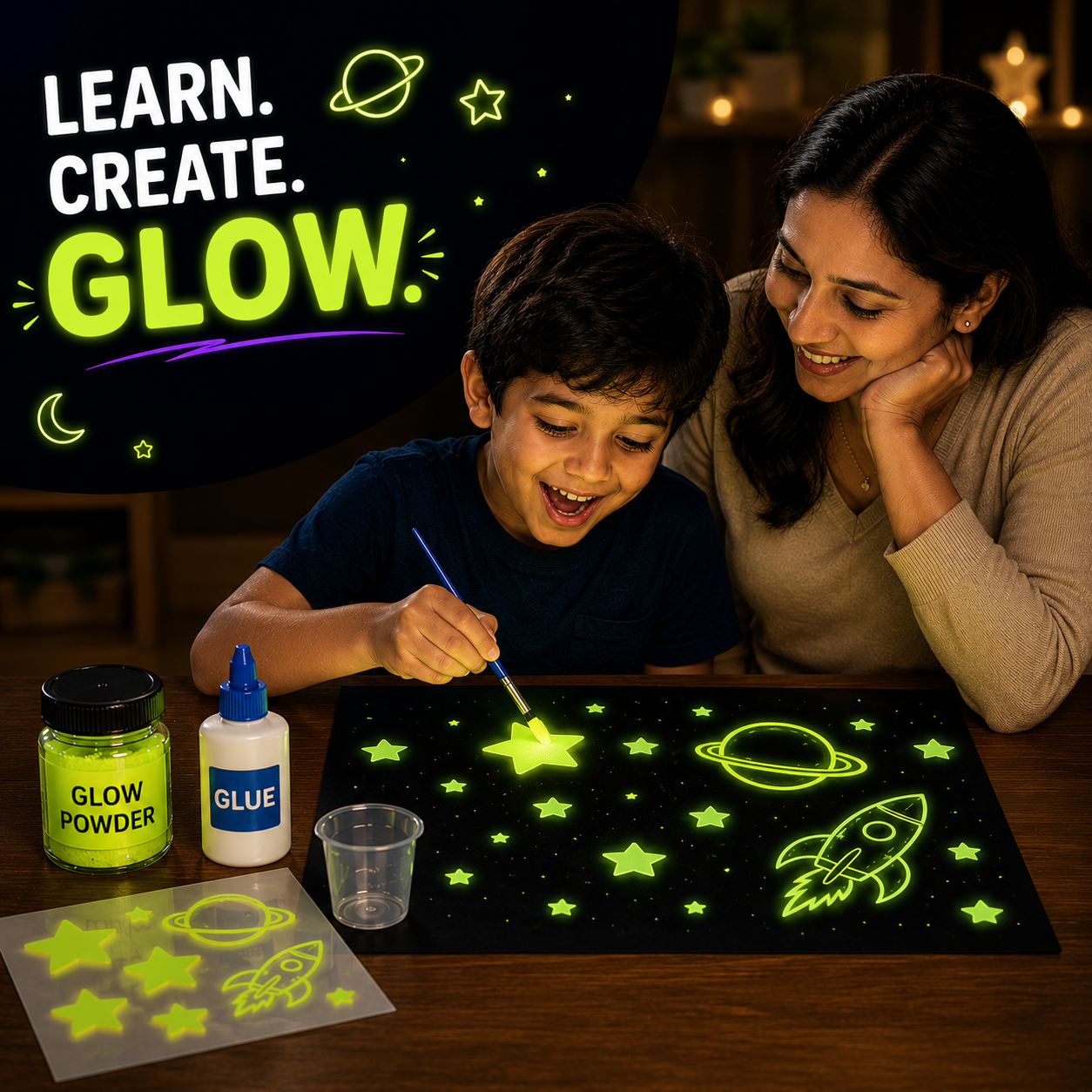 Fungenius Glow Lab Glow in the Dark Science & Art Kit for Kids