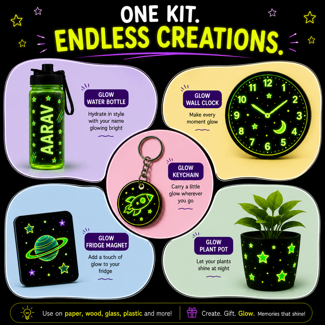 Fungenius Glow Lab Glow in the Dark Science & Art Kit for Kids